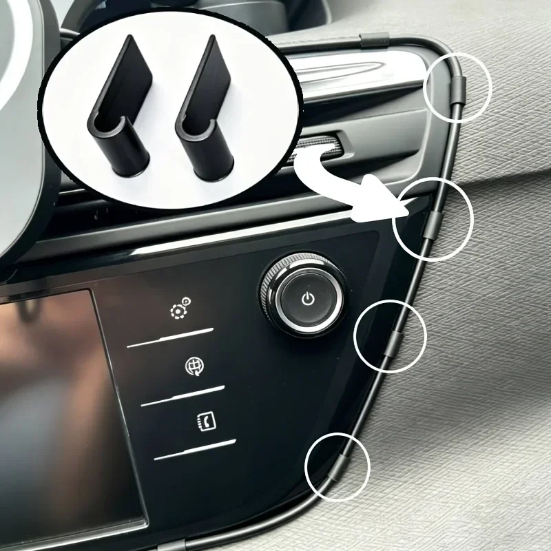 24pcs Car Dashboard Cable Clip, Compatible with 3.4mm Wire Diameter, Can Be Used to Organize Driving Recorders or Phone Holders