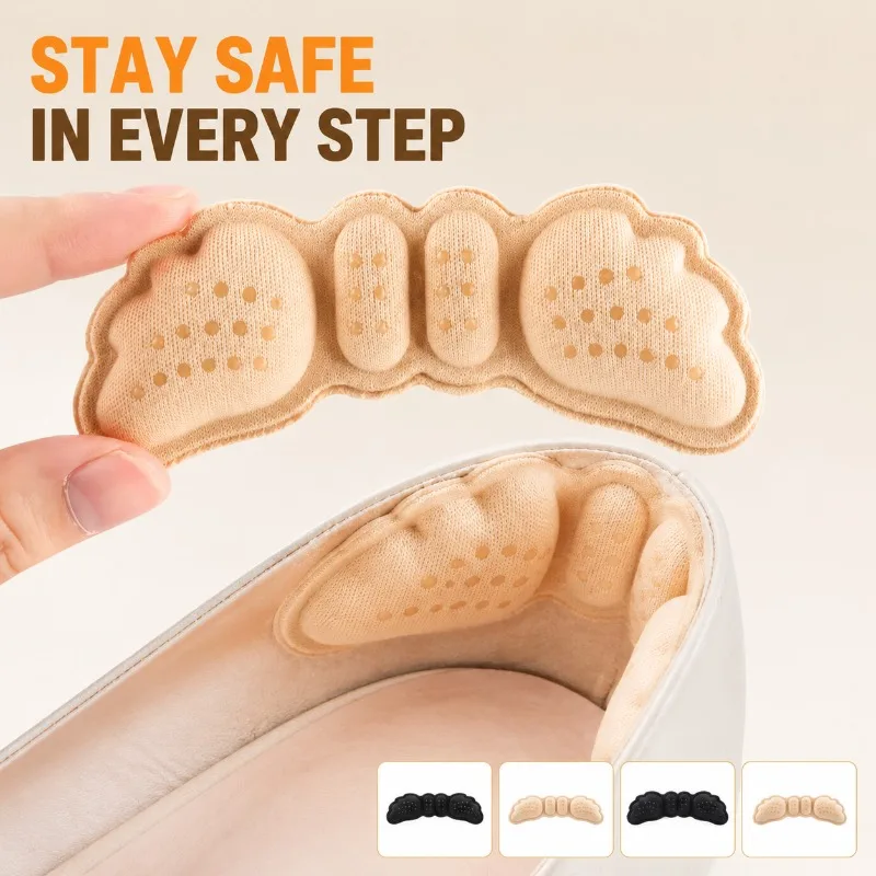 Heel Grips for Loose High Heels, Anti-Slip Shoe Inserts to Prevent Slipping, Heel Cushion Pads for Shoes