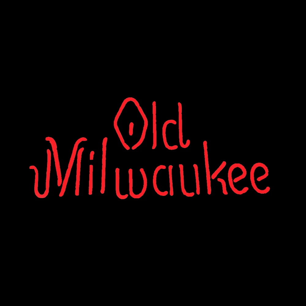 Old Milwaukee Neon Sign Light Custom Handmade Real Glass Tube Beer Bar Store Firm Advertise Room Decor Wall Display Lamp 17