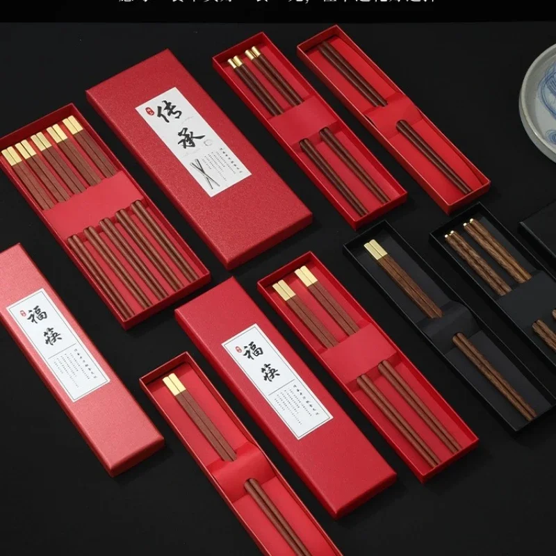 

Подарочный набор палочек для еды из цельного дерева премиум-класса, набор домашней посуды в китайском стиле, подарок, сувенир, бизнес-подарок, палочки для еды