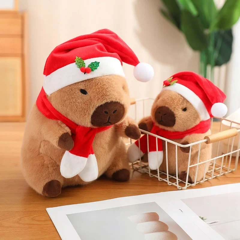 Weihnachten Capybara Plüsch Puppe Festival Simulation Capibara Plüsch Spielzeug Weiches Kissen Gefüllte Schlaf Spielzeug Für Kinder Geburtstag Geschenk