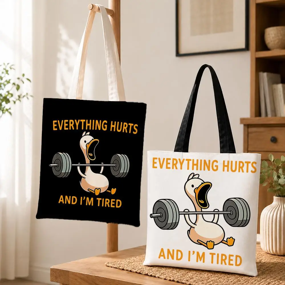 Fun Brain Slogan  Casual Creative  Storage Bags Tote Storage Bags Multifunctional for School Shopping Travel and Work