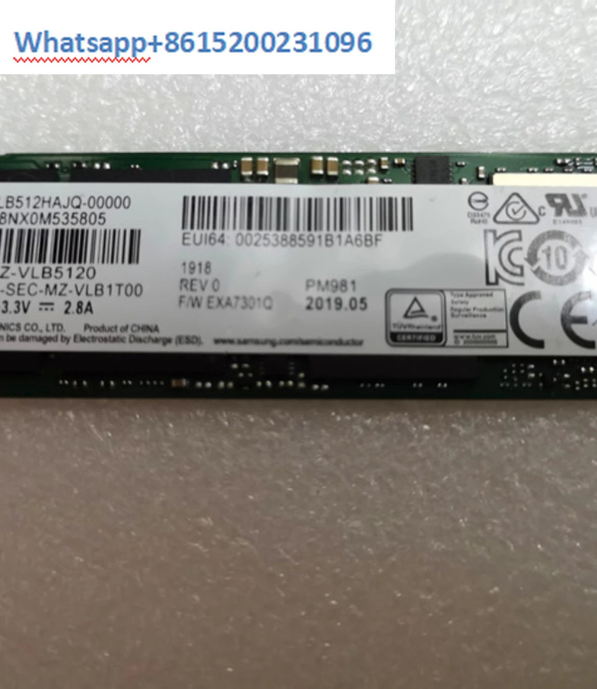 second-hand PM981 256G 512G  NVMe M.2  2280 SSD Laptop desktop solid-state drive