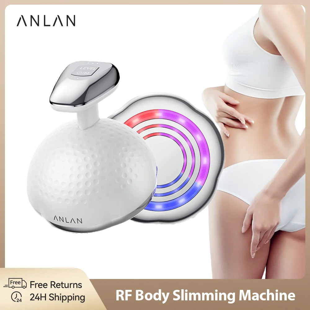 ANLAN RF Body Slimming Machine 5 in 1 EMS Cavitation Ultrasonic Fat Burner Belly Fat Burning Slim Shaping Lose Weight Massager