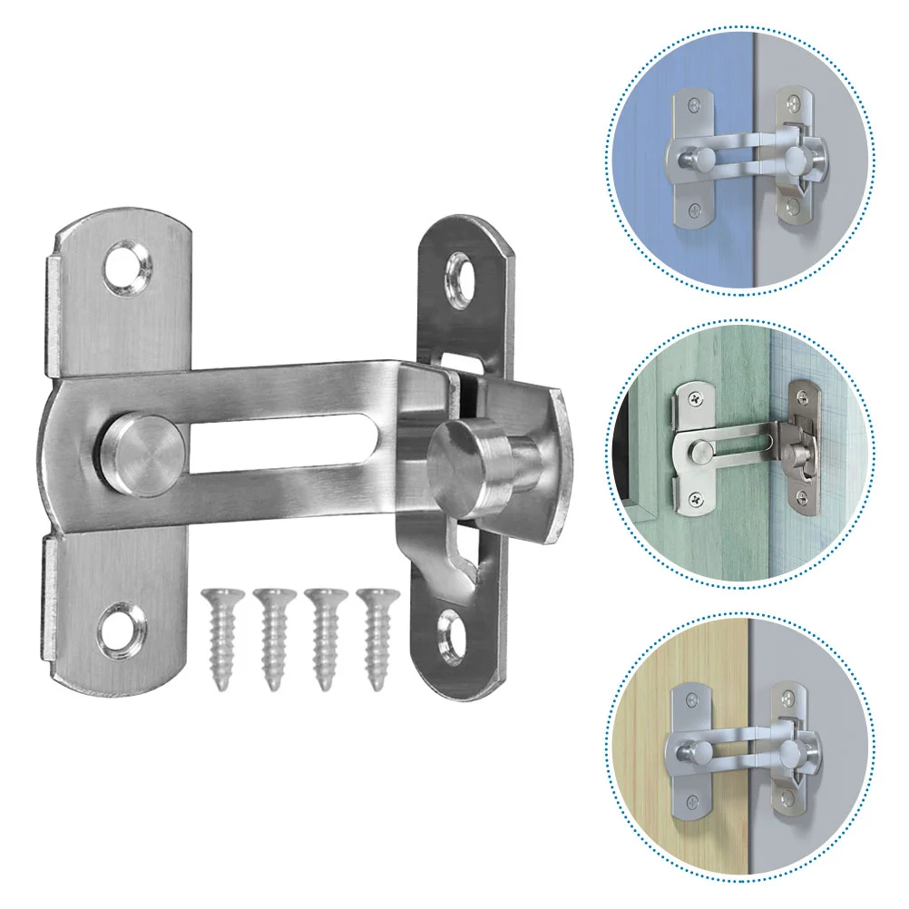 

Stainless Steel Latch Hasp Bolt Kit Door Buckle Hardware Flip Barn Lock Wood Hotel