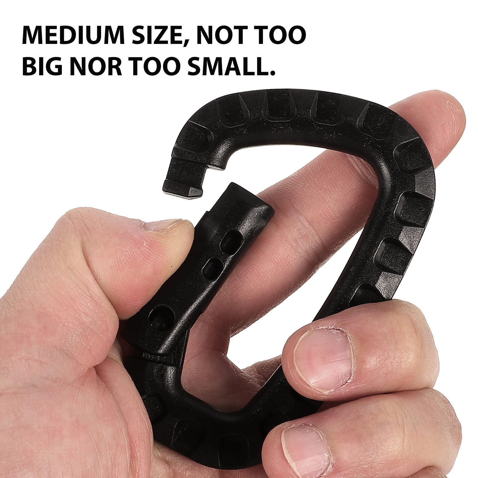 

6pcs D Shape Buckle Lightweight Hanging Keychain Hook Climbing Rings Carabiner Package Durability Spring Gate Closure Perfect