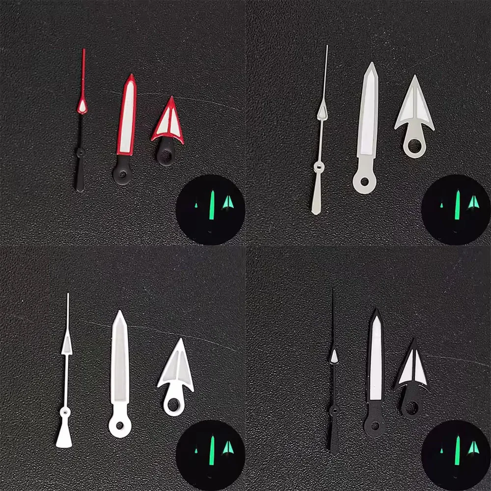 

High quality 8*12.5*12.5mm Watch Hands Green Luminous Hands Fit NH35 NH36 Movement Super Green light pointer