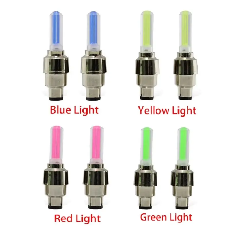 NEW HOT In Stock-Led Spoke Lights For Bicycle 16-Pack Neon Lights Tire Valve Cap Flashlights Monochrome Bicycle Glow Sticks