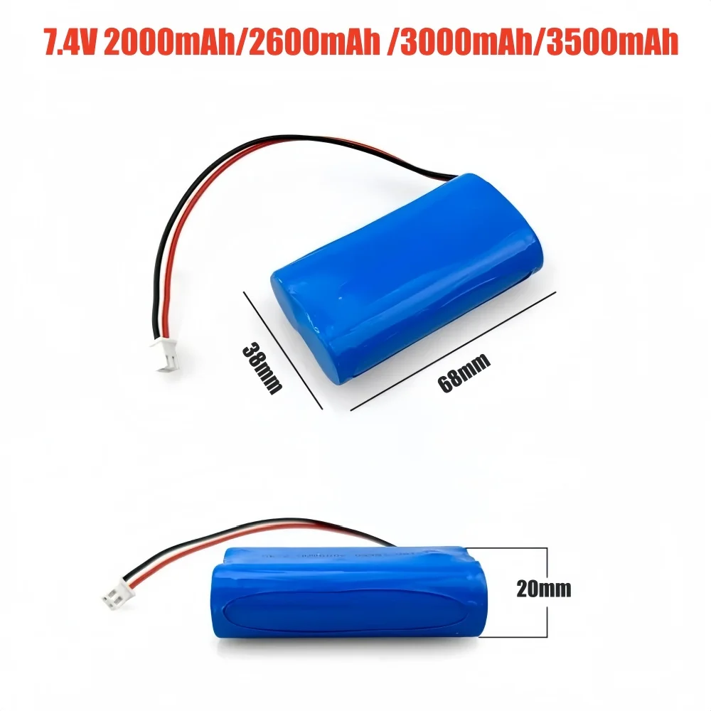 

7,4 В, 2000 мАч, 3500 мАч, 18650-2S1P, литий-ионная аккумуляторная батарея с разъемом XH2.54 для деталей динамика мегафона/кассового аппарата