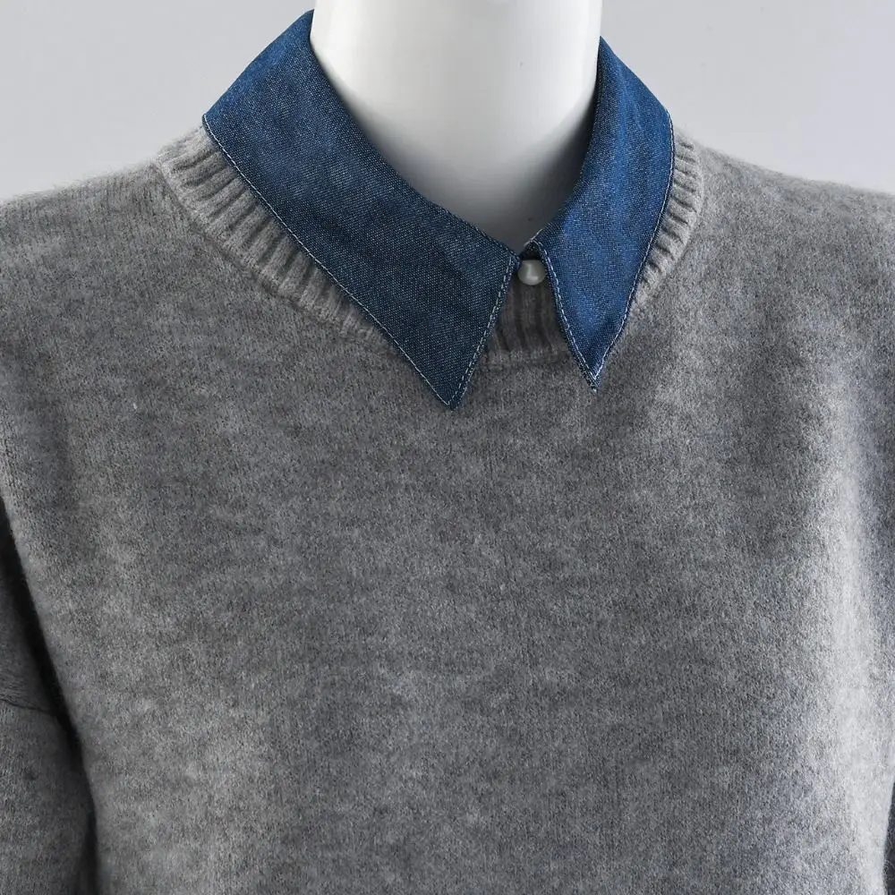 Fashion Detachable Fake Collar Retro Cotton False Collar Lapel Collar Blouse Sweater Shirt
