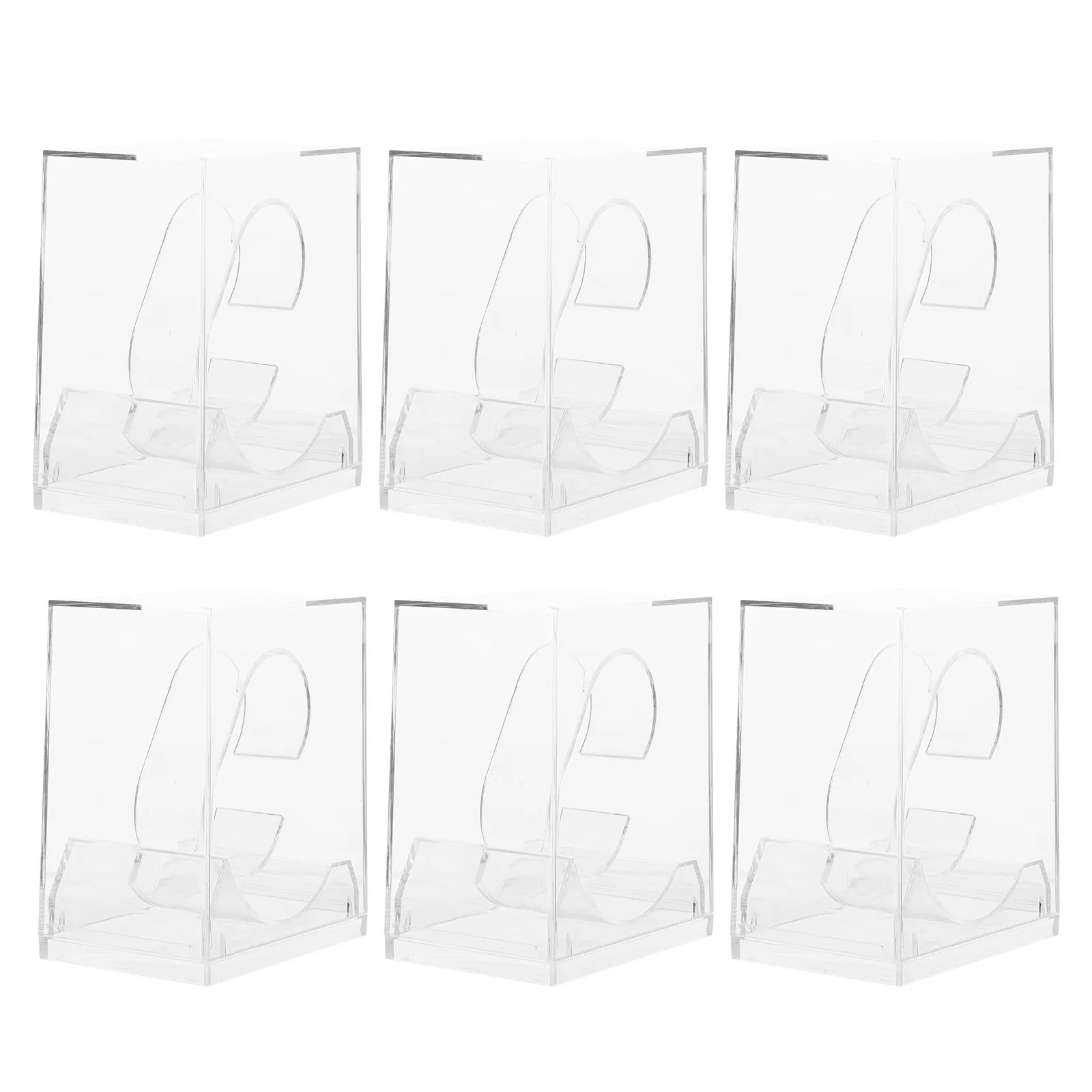 

6Pcs Watch Storage Case Transparent Design Heavy Duty Watch Box for Small Medium Ladies Children Watches Display Packaging