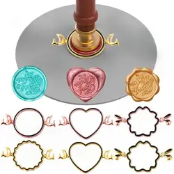 Metal Wax Seal Stamp Mold Round Heart Shape DIY Wedding Invitation Card Gifts Decoration Scrapbook For 2.5Ccm Seal Fix Supplies