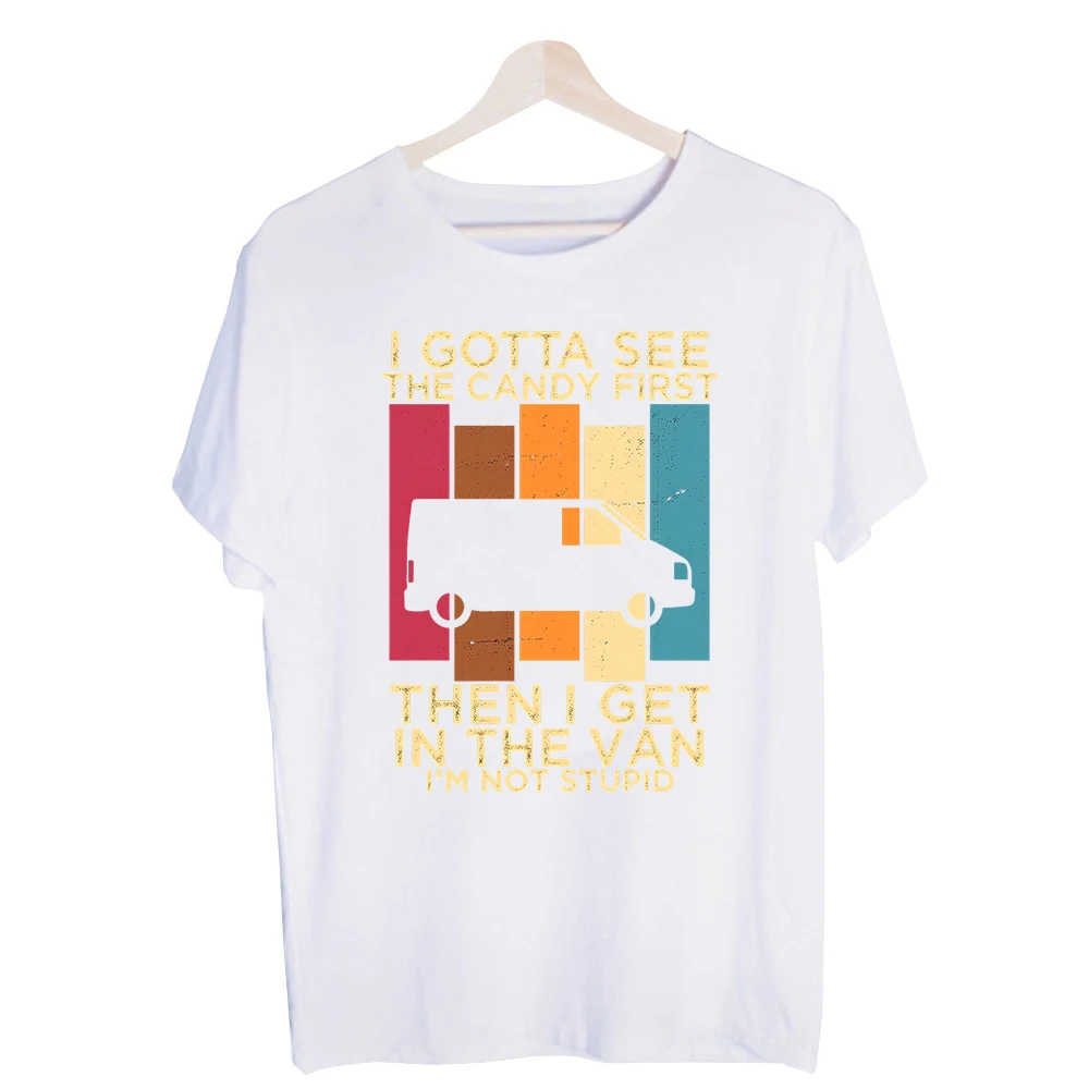 Men's Van and Slogan Graphic Tee, Short Sleeve Crew Neck T-Shirt with Vintage Style for Casual Daily Wear