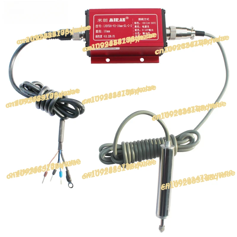 Miran Spring Loaded LVDT Transducer Inductive Linear Position Displacement Separating Self Return LVDT Transducer ±10V Output