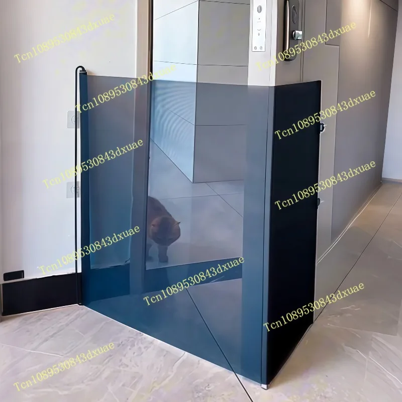 Pet anti-running door fence is automatically retractable Pet fence anti-jumping partition fence door and exit door cat baffle