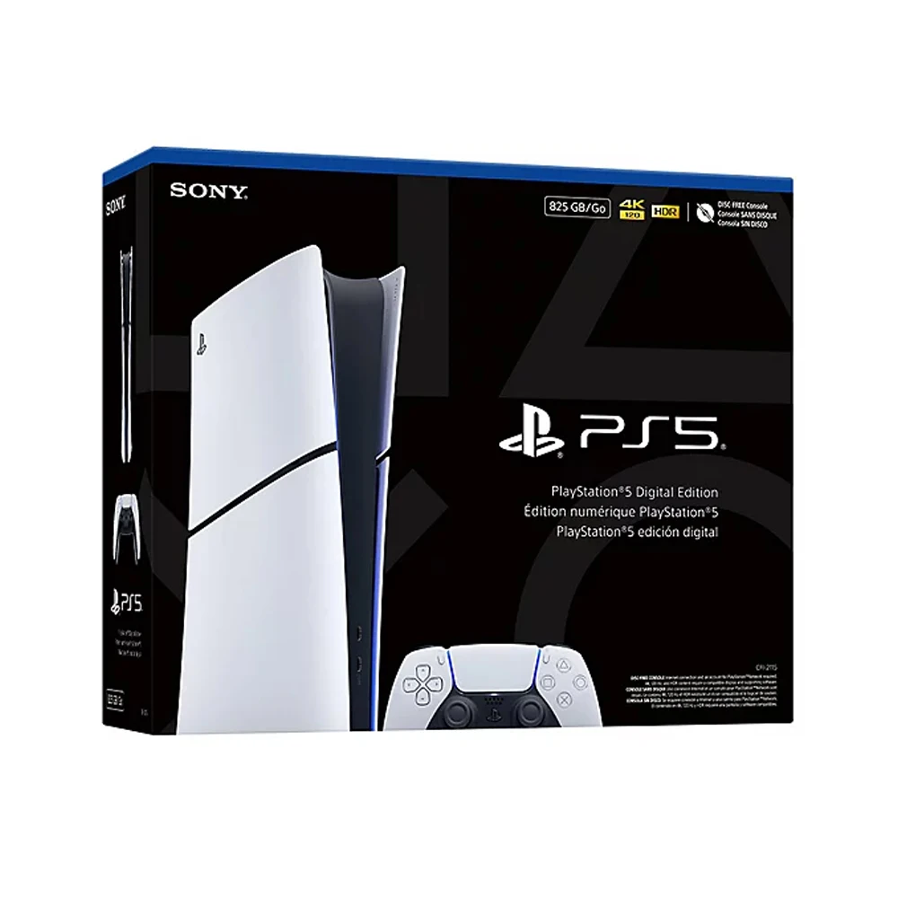 وحدة تحكم Sony PlayStation 5 PS5 Slim Digital Edition - سعة 825 جيجابايت SSD (محرك الحالة الصلبة)، وحدة تحكم لاسلكية DualSense #4