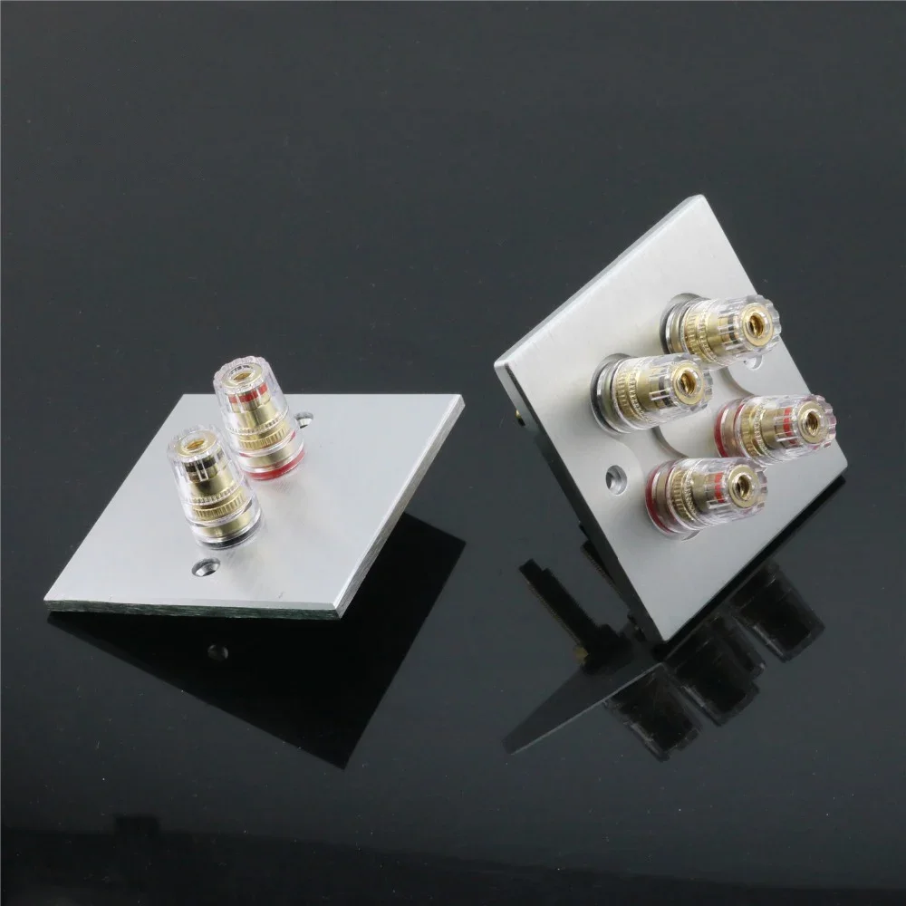 1 set  Audio Hi-End Gold Plated Amplifier Speaker Terminal Female Long Short Version Including Binding Post and Plate Socket