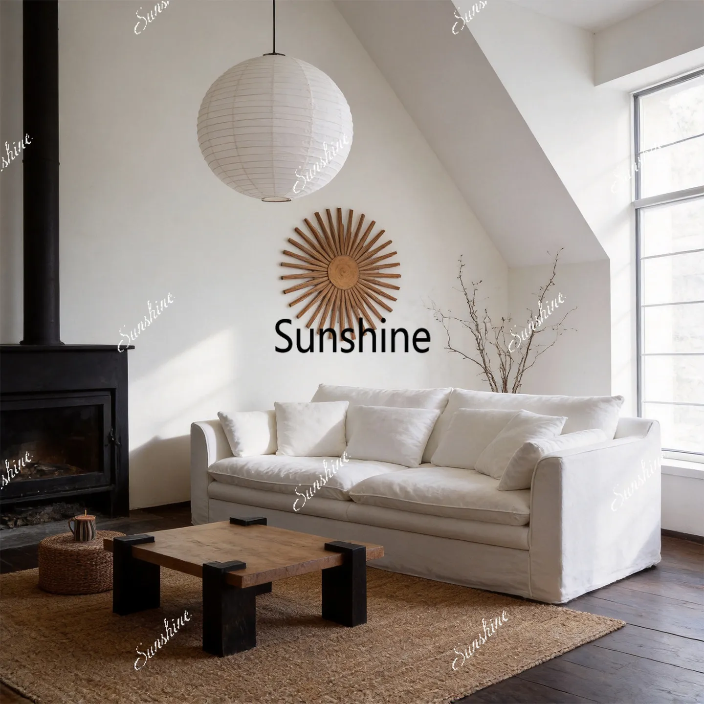 Wabi Sabi Wind Retro Sofa Clothing Store Homestay Small Apartment Lazy Sofa
