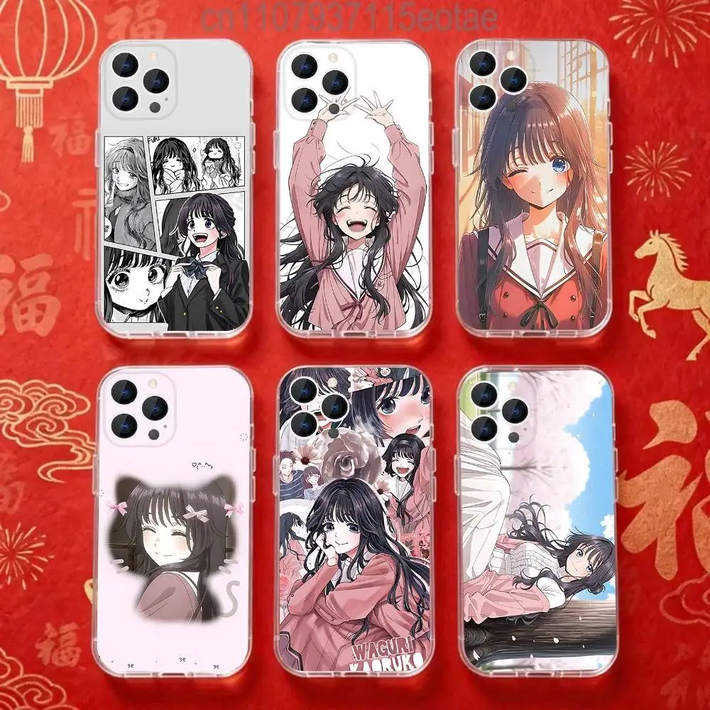 

ANIME Kaoruko W-Waguri Clear Phone case suitable for iPhone 11 12 13 14 15 16 17 Pro Max Plus X XS XR SE E Mini Protective Case