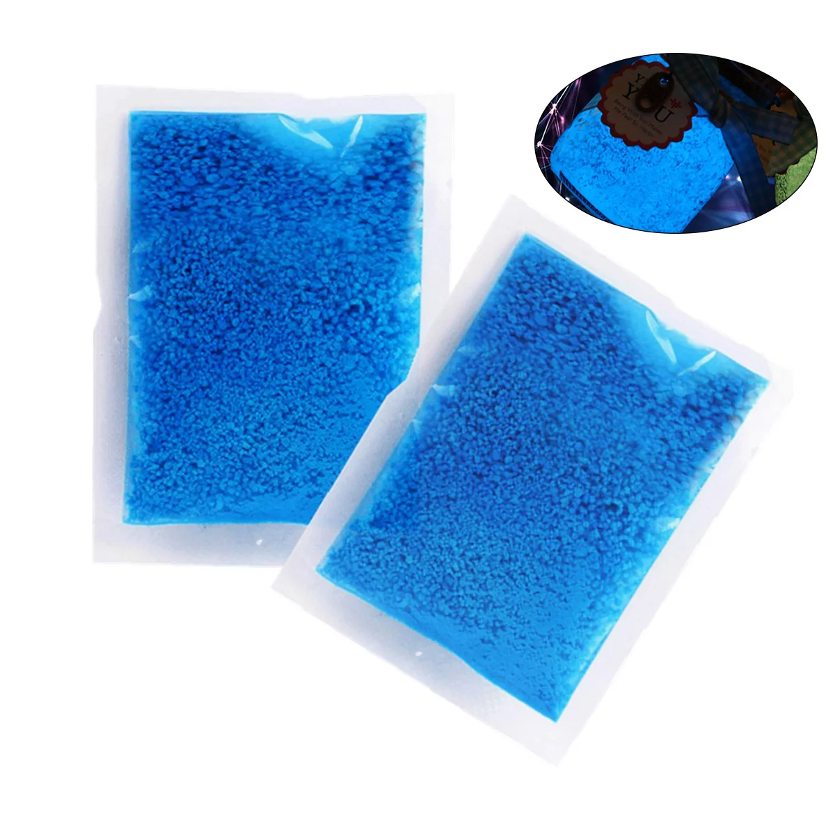 

2 Pack 20G Glow In The Dark Sand Powder Luminous Phosphorescent Pigment For Diy Art Craft Pool Water Decoration Fluorescent Sand