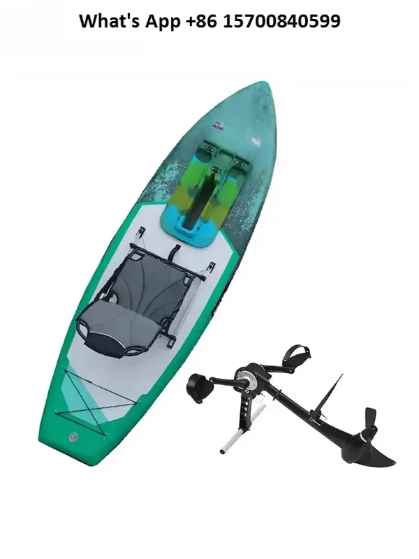 

1 single surfboard pedal boat with metal pedal and aluminum seat SUP board inflatable surfboard
