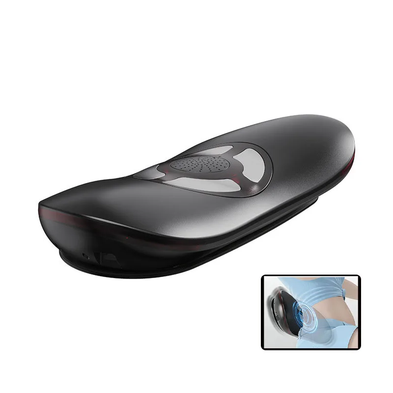 Electric Lumbar Back Massager Wireless Waist Traction Stretcher with Airbag EMS Pulse Moxa Heat Vibration for Back Pain Relief