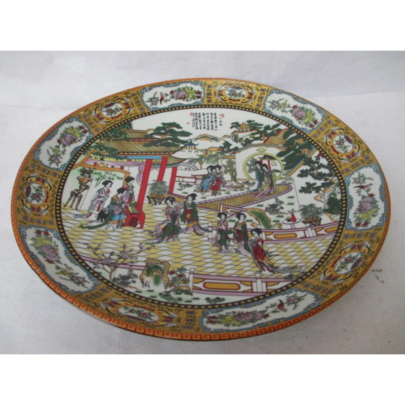 Chinese classic a dream of red mansions. (twelve gold hair pin) porcelain plate