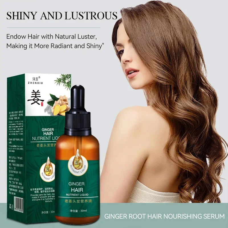 Ginger Growth Hair Oil Hair Lacquers Anti Hair Loss Fast Hair Growth Serum Ginger Essential Anti Itching Nourishing Clear