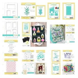 2024 New Cuts Dies Stamps Set House Chickens Big Wish Love Label Hot Foil Die Frame Stencil Scrapbooking Decor Handmade DIY Card