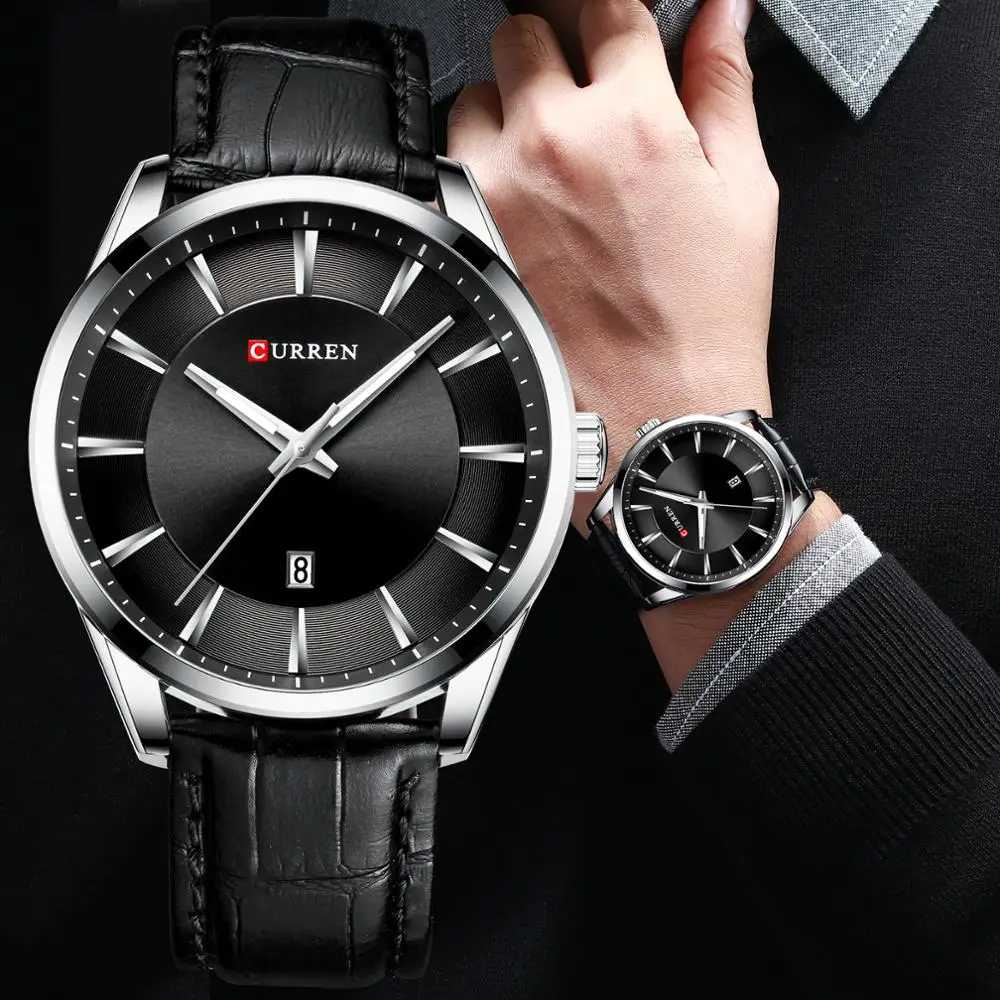 

CURREN 8365 Men's Quartz Watch Casual Leather Strap Men's Automatic Date Watch Top Luxury Brand Business Watches for Man Reloj