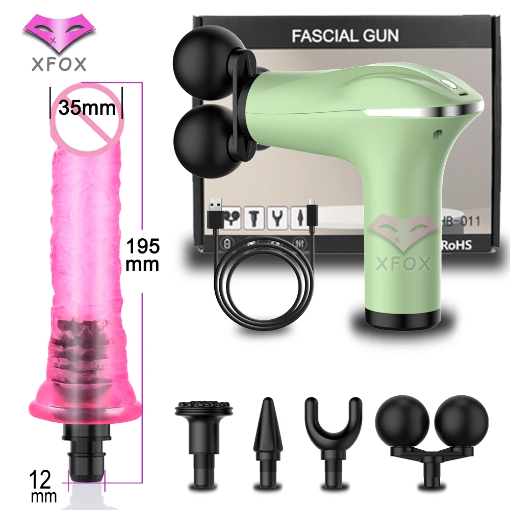 آلة جنسية محمولة باليد من XFOX ، قضيب ، هزاز مهبلي ، قرع للألعاب الجنسية المثيرة ، مسدس تدليك اللفافة ، رأس كريستال #1