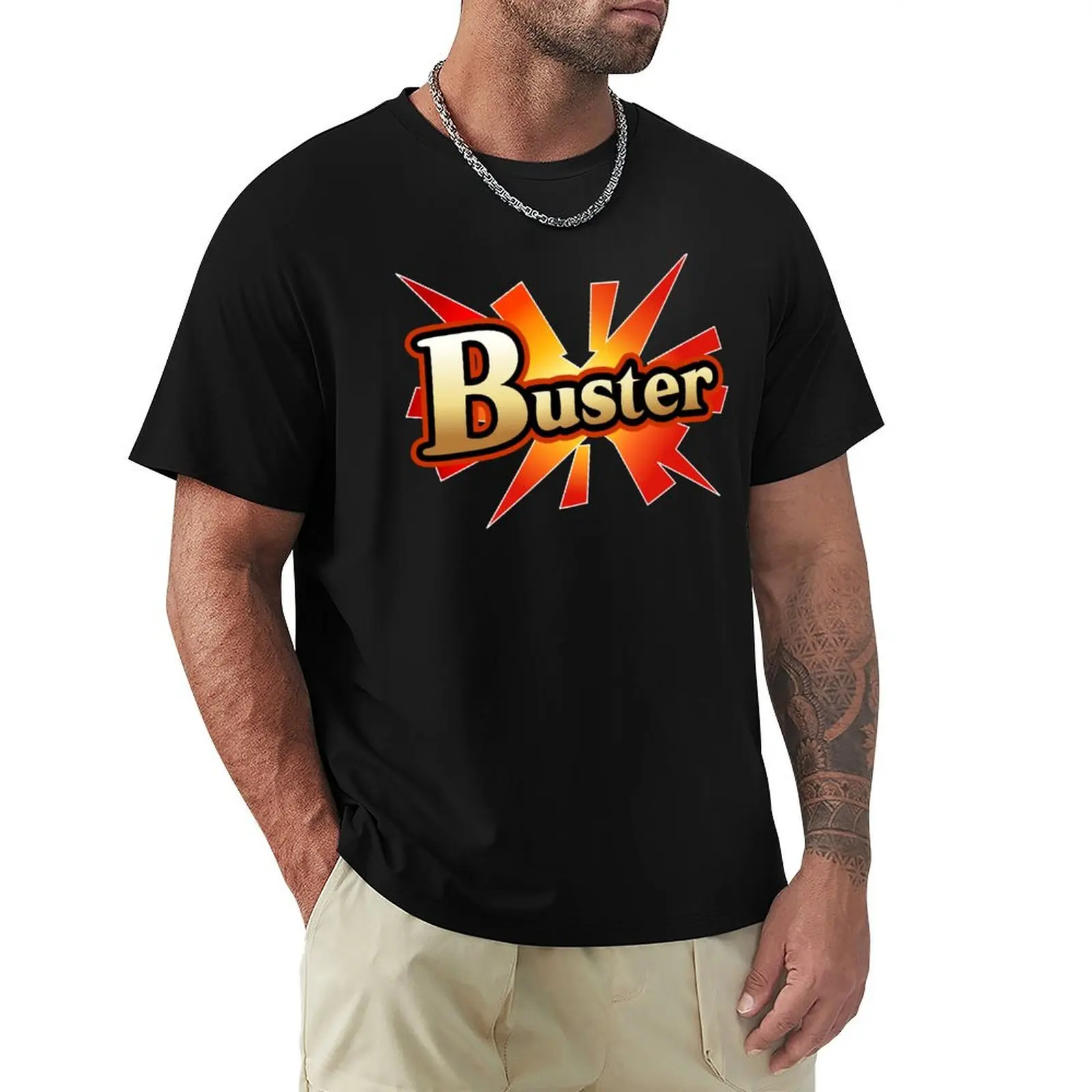 Fate go Buster card T-Shirt Retro Graphic Print T-Shirt