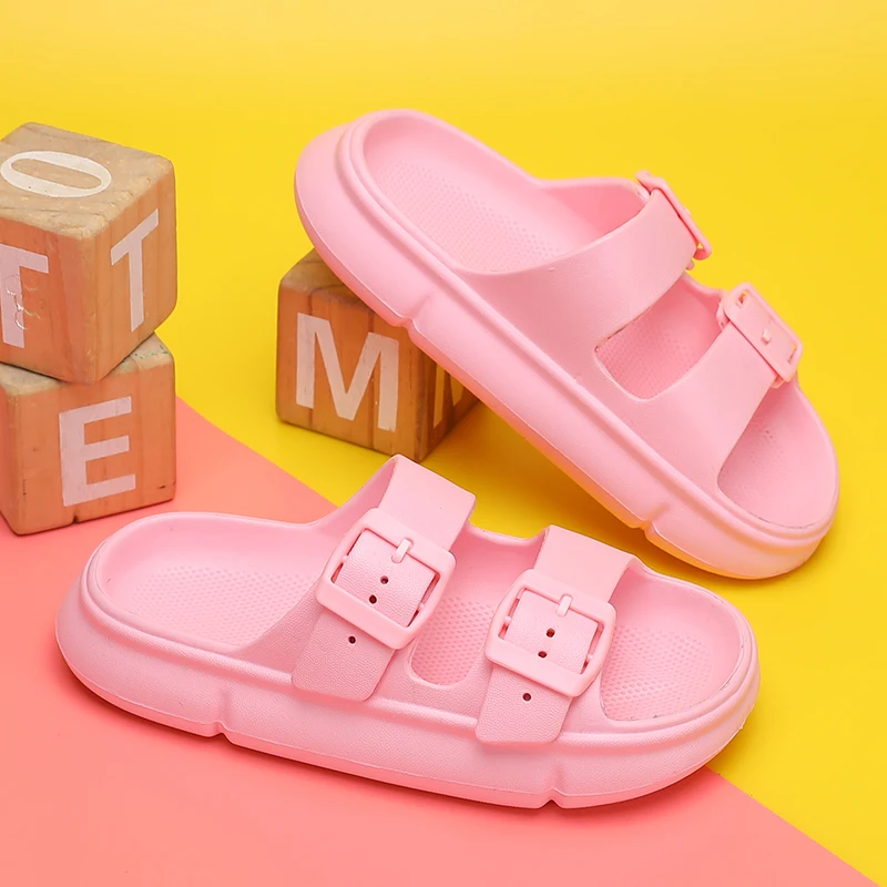 زوج من شباشب صيفية مفتوحة من الأمام للأطفال، سيور ناعمة ومقاومة للاهتراء، مقاسات 31/32-41/422، WK-XP819 #3