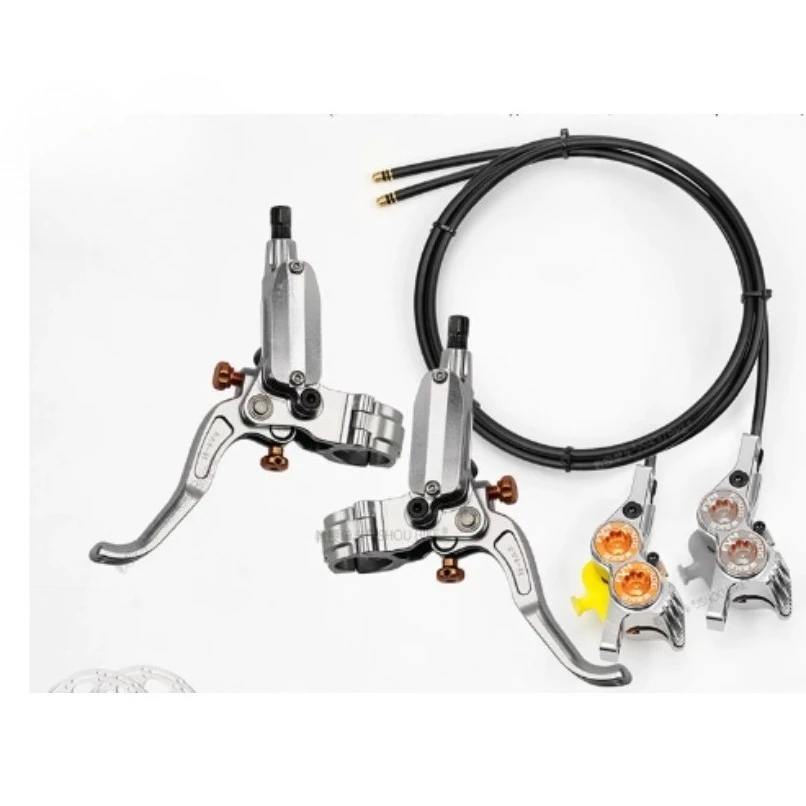 FV4 4‑Piston Hydraulic Disc Brake Internal Routing Split‑Type Oil Brake for Ebike Full‑Suspension Mountain Bike