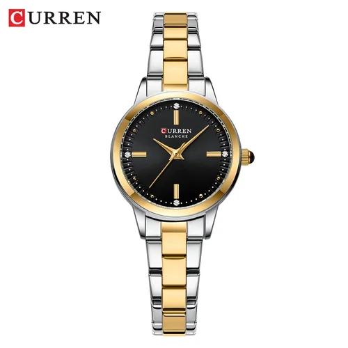 Imagen 2 del producto Relojes CURREN para mujer, reloj de pulsera de cuarzo Original a la moda para mujer, esfera romana, deslumbrante diamante, resistente al agua, luminoso, de lujo, nuevo