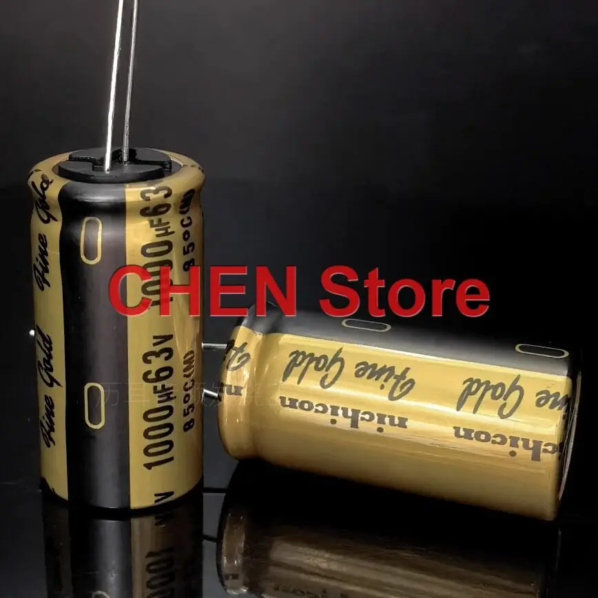 4-個-10-個オリジナルニチコン-fg-1000uf-63v-18x35mm-85c-ファインゴールドオーディオ電解コンデンサ-63v1000uf-送料無料