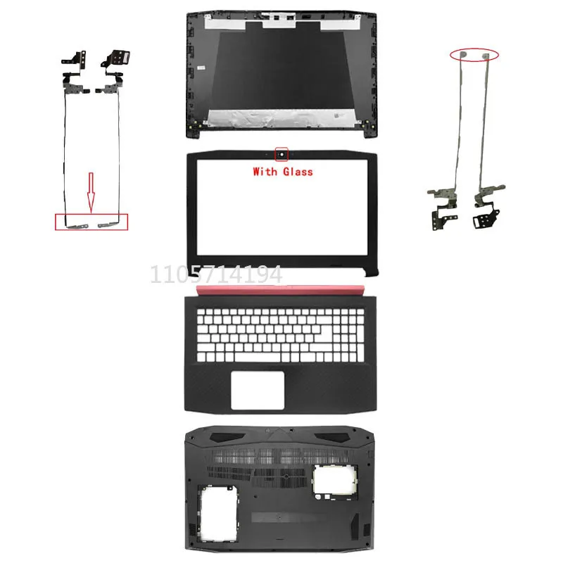 FOR Acer Nitro 5 AN515-42 AN515-41 AN515-51 AN515-52 AN515-53 Laptop LCD Back Cover/Front Cover/Palmrest/Bottom Cover/Hinge