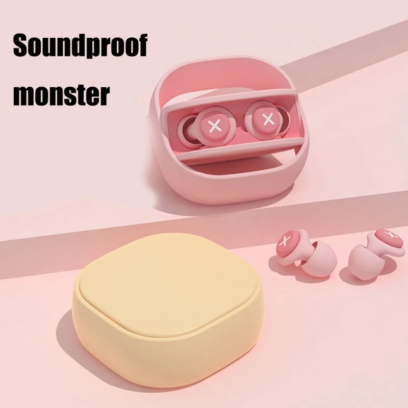 K1AA 소프트 나이트 이어 플러그 소음 감소 재사용 가능한 실리콘 팁 수면 비행