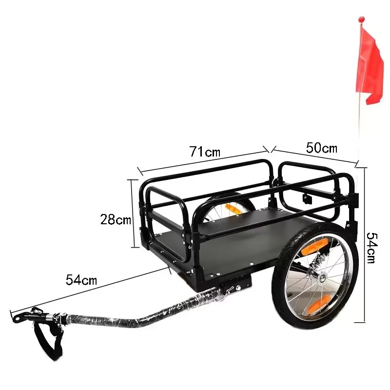 Outdoor cycling trailer carrying goods pull goods trailer camper with goods bicycle rear trailer