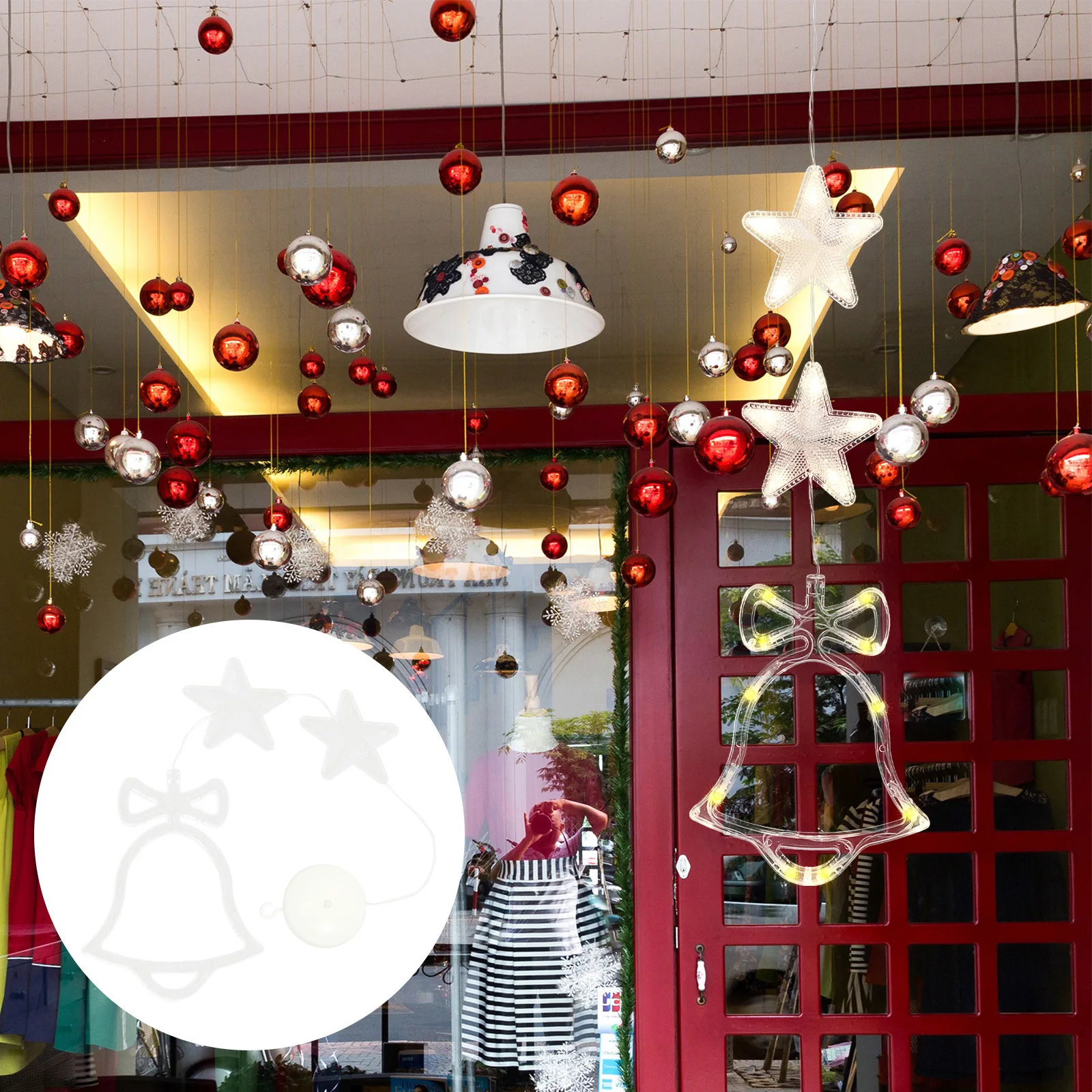 

Suction Cup Christmas Window Light High Brightness LED Xmas Light Party Home Decoration Easy Install Glass Mirror Decor