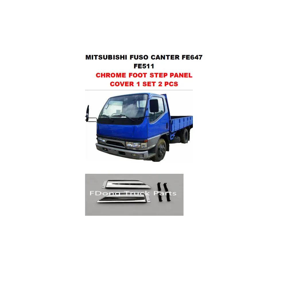 FDONG Chrome Foot Step Panel Cover 1 Set 2 Pcs for MITSUBISHI FUSO CANTER FE647 FE511FE639 FE638