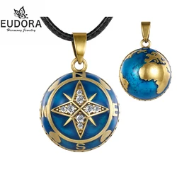 Eudora 20mm Harmony Ball Compass Earth Pendant Pregnancy Bola Angel Caller Baby Wishing Chime Ball Necklace Women Jewelry GIft