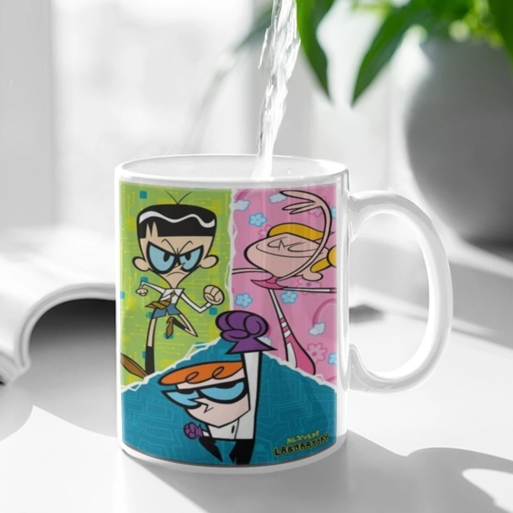 

Cartoon D-Dexters L-Laboratory Classic Vintage Ceramic Mug Cute Coffee Tea Milk Stave Mugs And Cups with Handle Novelty Gifts