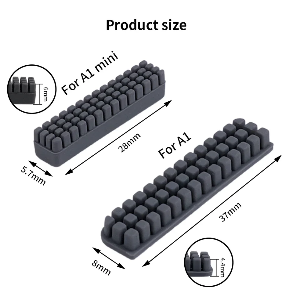 Nozzle Silicone Brush for Bambu Lab A1/A1mini Cleaning Brush Hotbed Mounted Scrubbers Cleaner Tool for Bambulab 3D Printer Parts