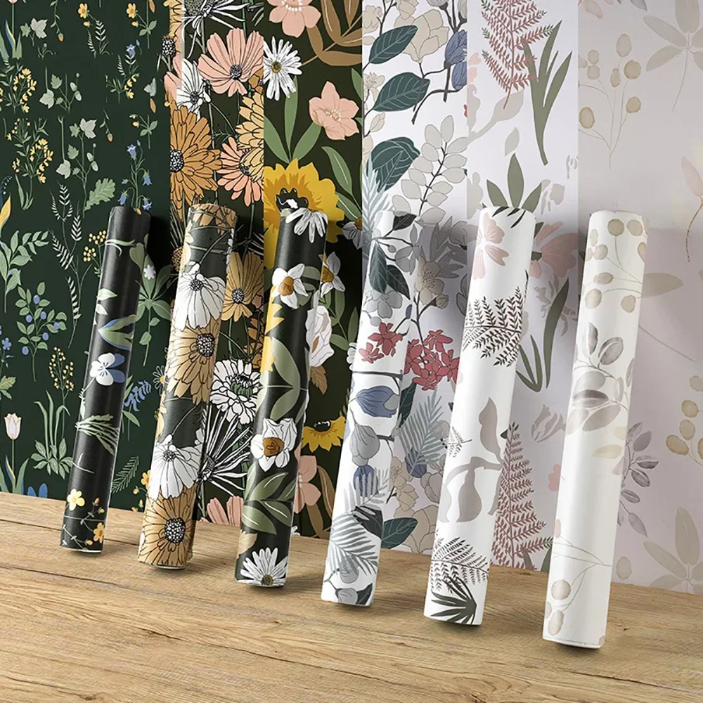 

Small Fresh Floral Wallpaper PVC Thickened Self-adhesive Waterproof Bedroom Home Decoration Wall Sticker