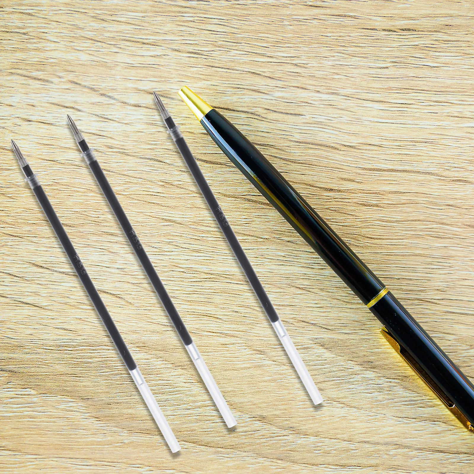 

24Pcs Black Gel Pen Refills Longlasting Quick Drying Ink Fine Point for School Office Home Supplies Student Pen Refills