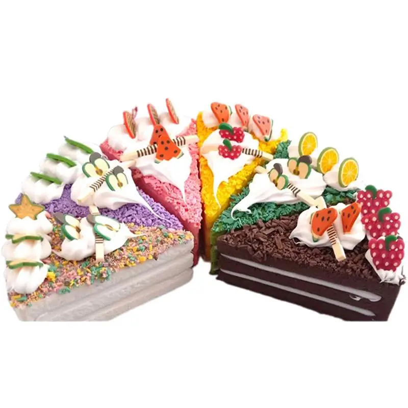 Simulation Fruit Cake Bread Model Food Photo Props Artificial Slicing Cake Fake Ice Cream Cake Shop Display Decor For Bakery