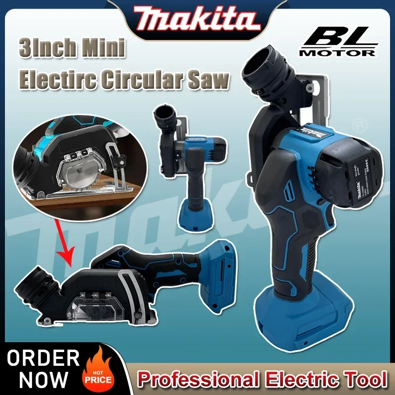 

Аккумуляторная бесщеточная мини-циркулярная пила Makita 3 дюйма, ручной электроинструмент для резки и шлифовки, совместимый с аккумулятором 18В