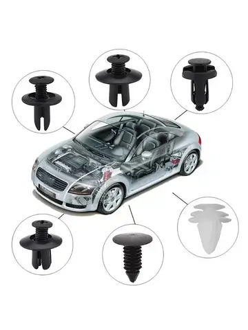 50-101PCS Auto Fastener Clips Kit Multi-Size Retainers For Car Fender Bumper Used For Auto Garage And Assembly