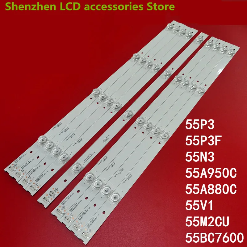 54PCS-6TV  55HR330M04B5 55HR330M04A5 for NEW 55P3F   4C-LB5504-HR15J4  4LED(6V) 523mm  100%NEW